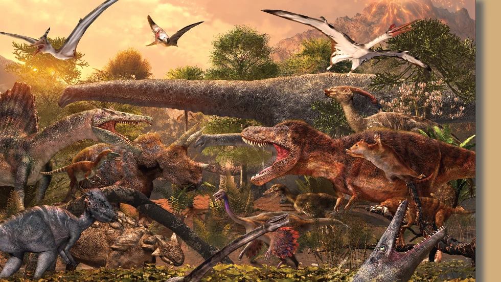 USGS reconstruction of a Cretaceous dinosaur community