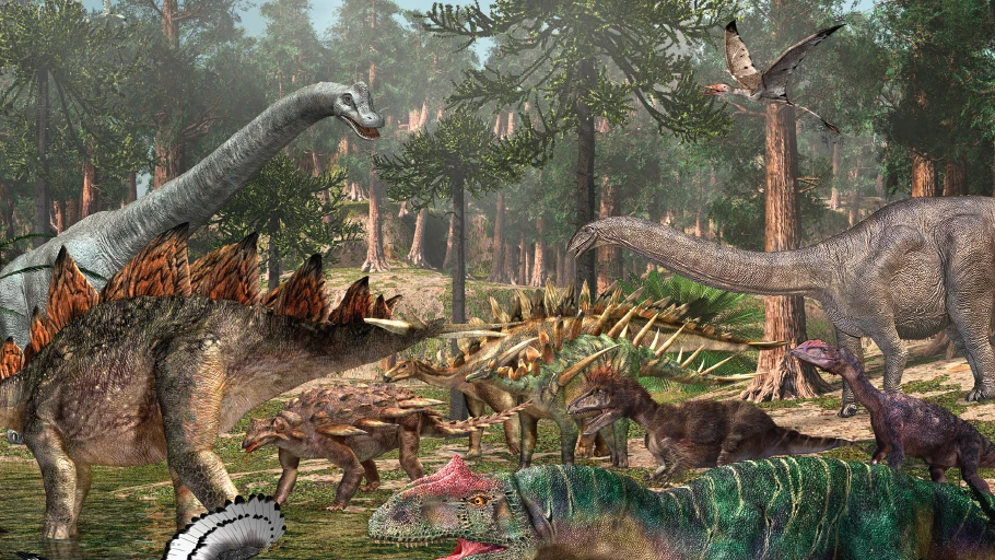 USGS reconstruction of a Jurassic dinosaur community